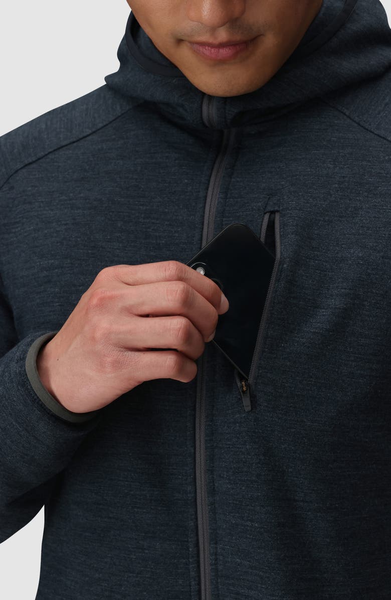 Outdoor Research Crescent Fleece Hooded Jacket, Alternate, color, Storm Heather