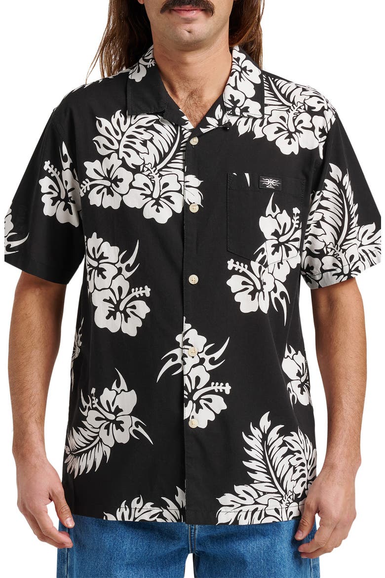 Pareo DNA Camp Shirt, Main, color, BLACK
