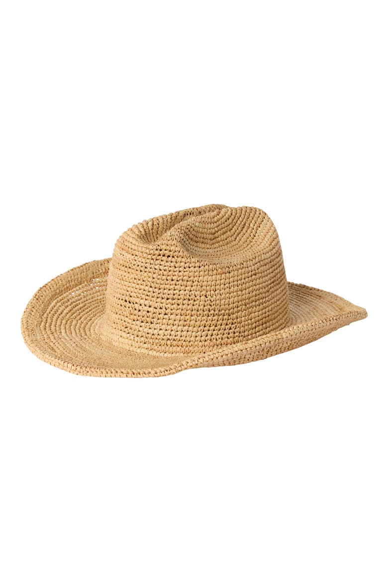 Sunlit Straw Cowboy Hat, Alternate, color, NATURAL