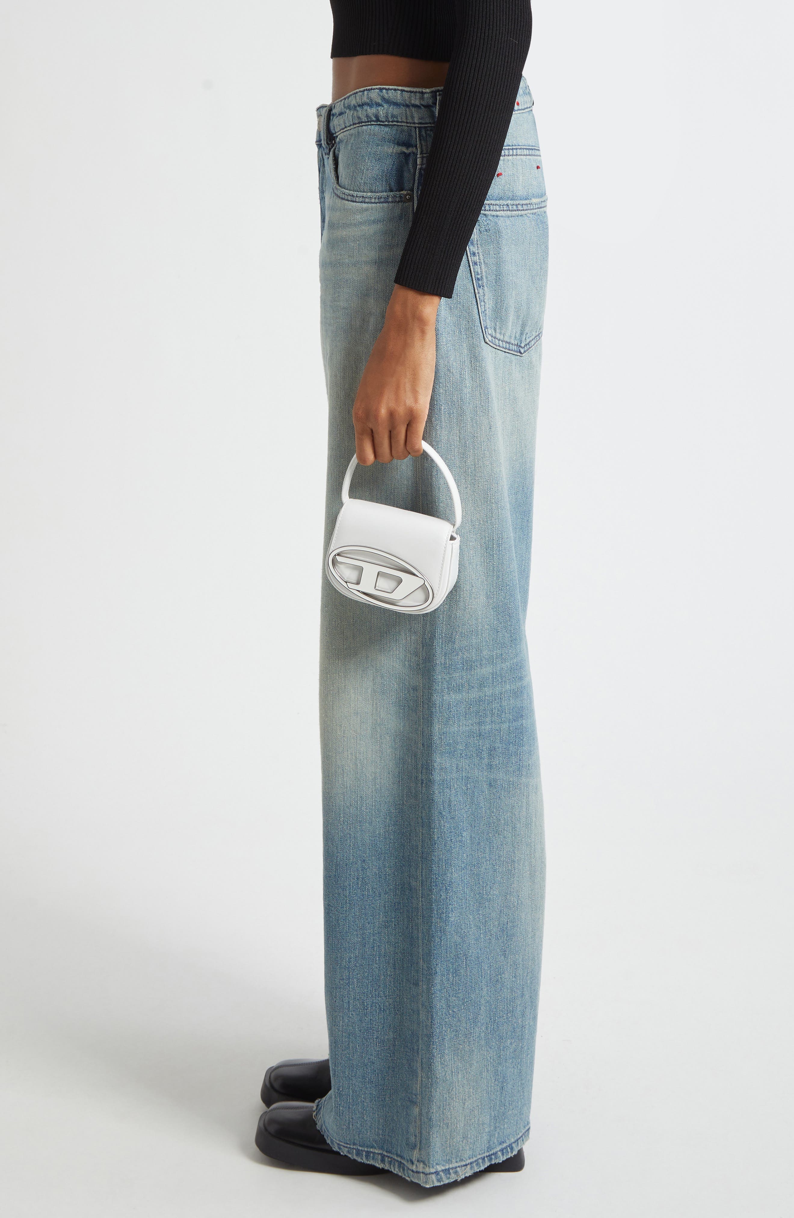 DIESEL<sup>®</sup> X-Small 1DR Leather Crossbody Bag, Alternate, color, 