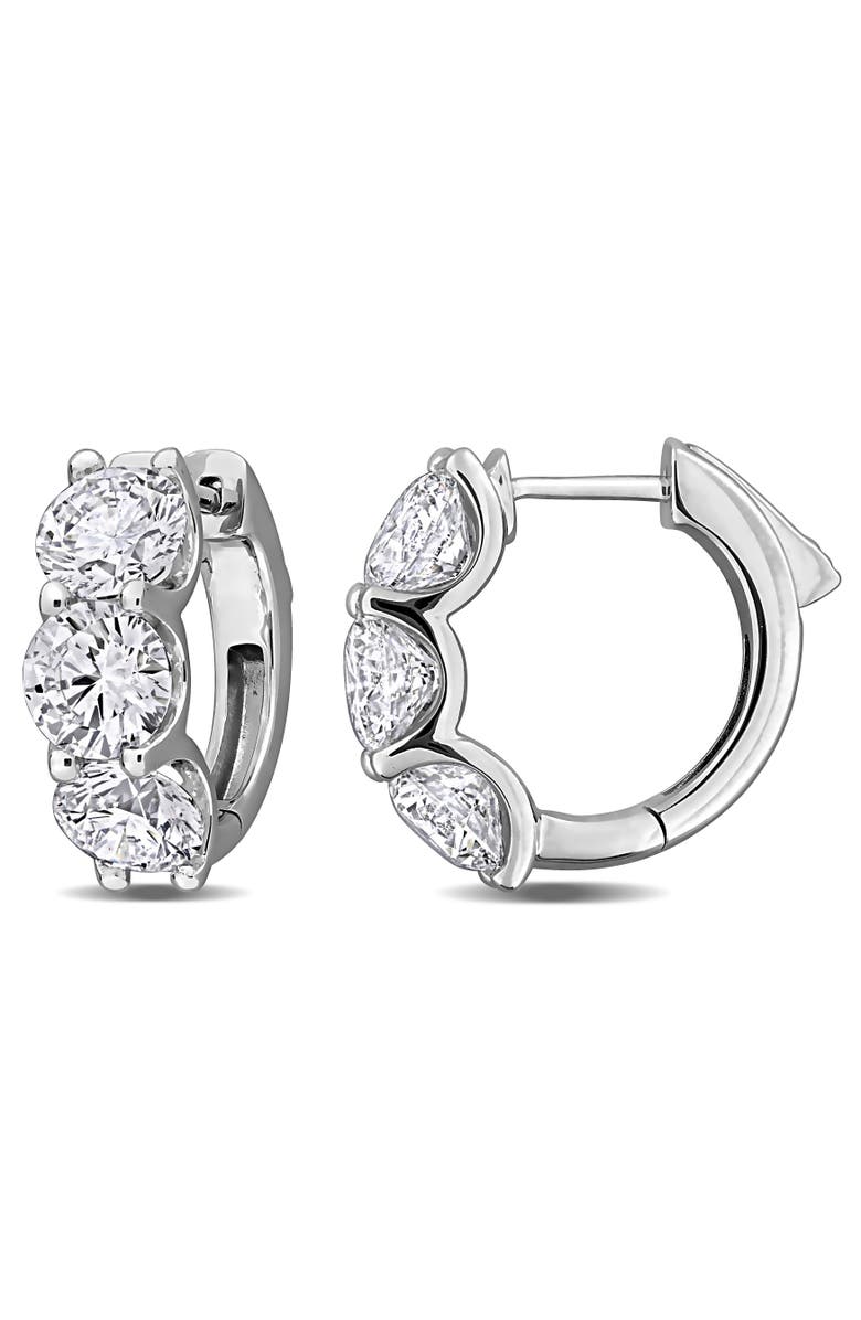 Julianna B. 4 4/5ct. t.w. Lab-Grown Diamond Hoop Earrings 14k, Main, color, White Gold