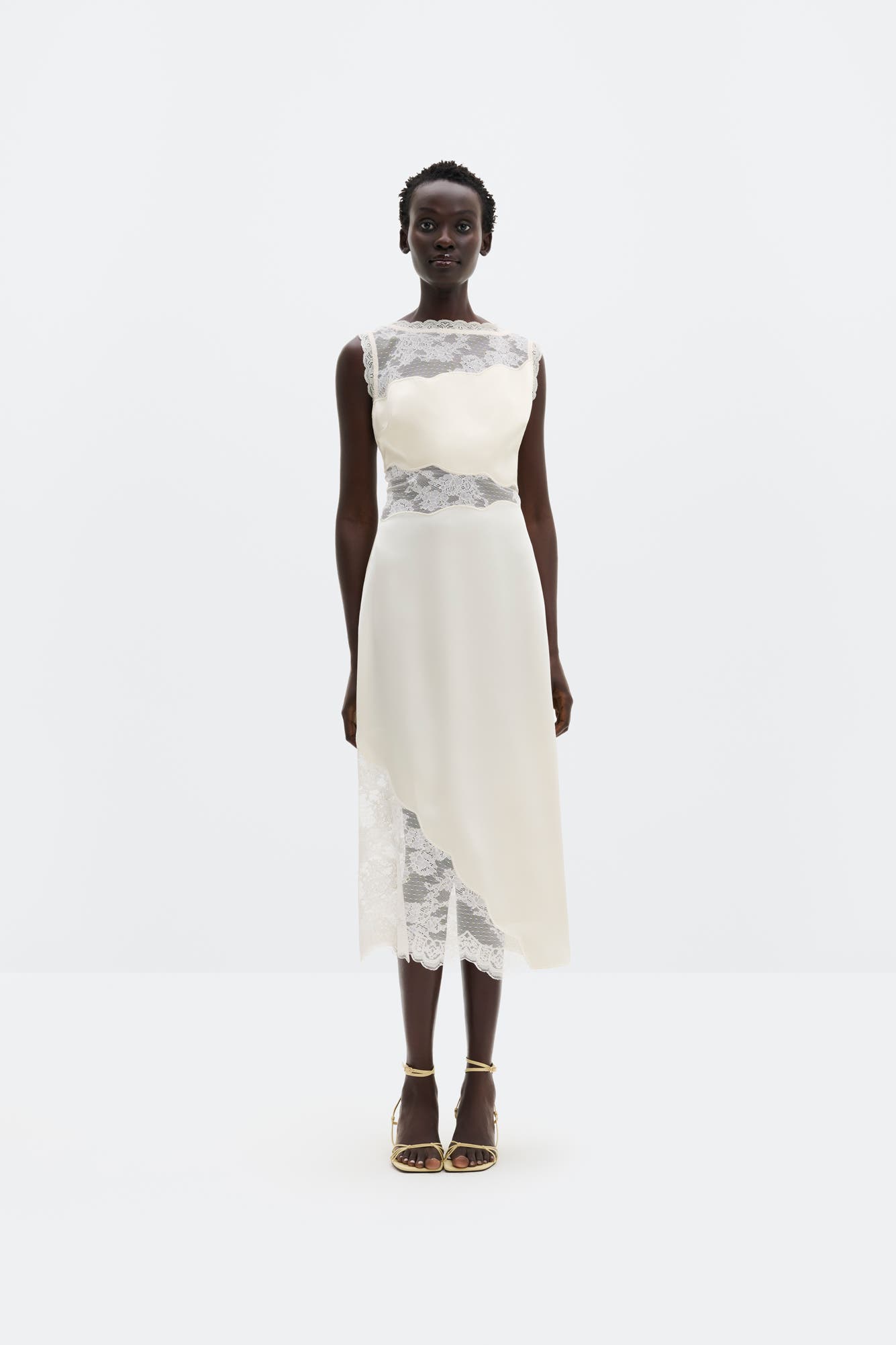 Desire Lace Trimmed Cut Out Midi Dress
