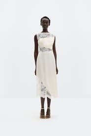 Malina Desire Lace Trimmed Cut Out Midi Dress