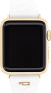COACH 20mm White Quilted Silicone Apple Watch® Watchband