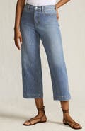 Lands' End Recover Denim High Rise Wide Leg Crop Jeans