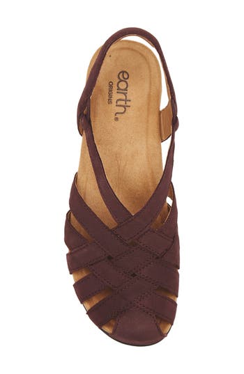 Earth Women's Berri Woven Slingback Sandals In Burgundy