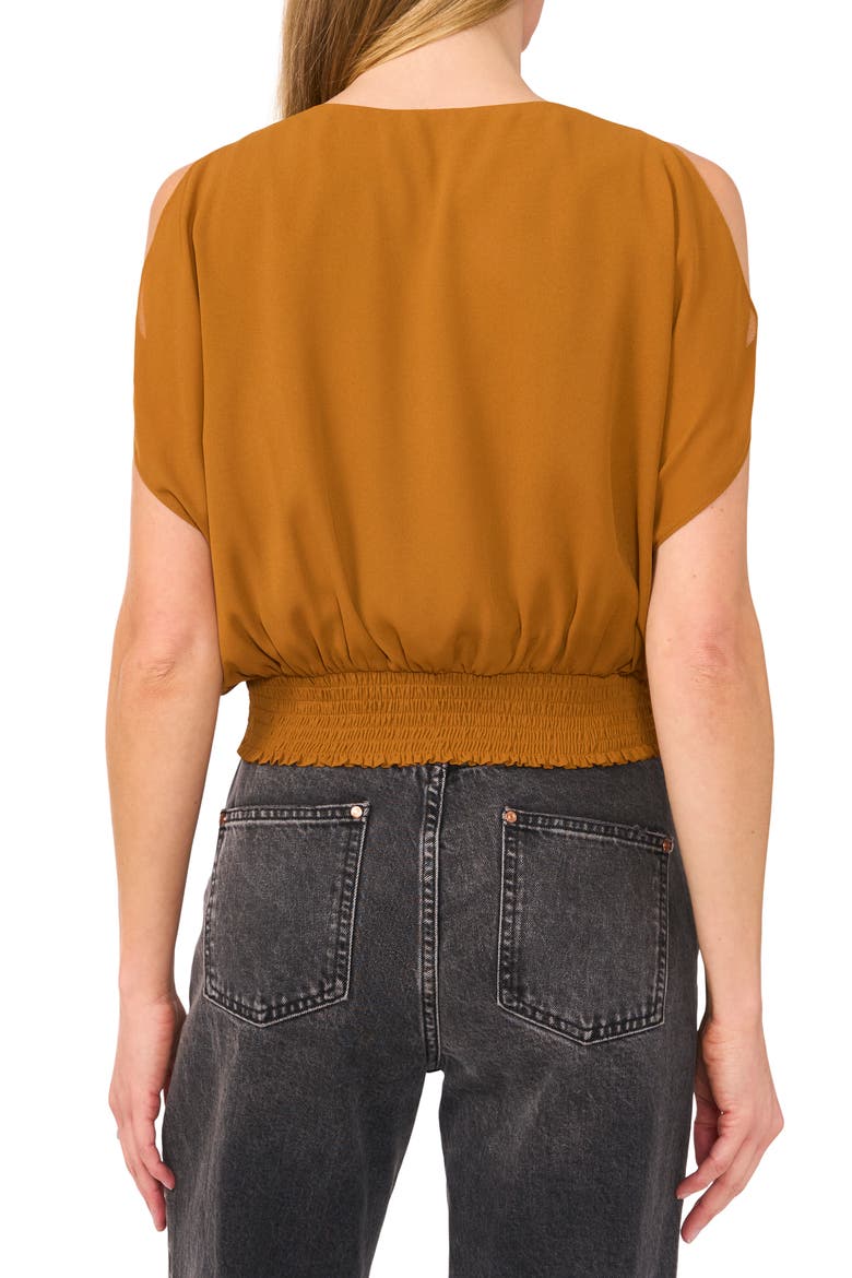 Drape Cold Shoulder Top, Alternate, color, CATHAY SPICE