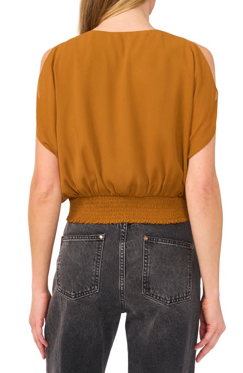 1.state Women's Cold-shoulder Draped Top In Cathay Spice