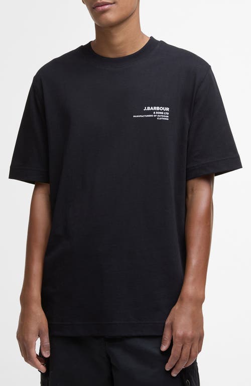 Barbour Parkend Photo Cotton Graphic T-shirt In Black