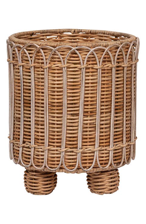 Provence Rattan 8-Inch Round Planter