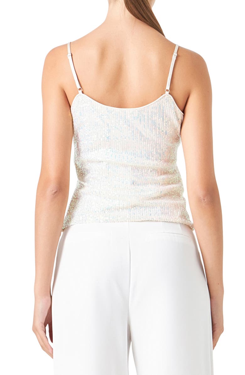 Endless Rose Sequin Rosette Camisole, Alternate, color, Opal