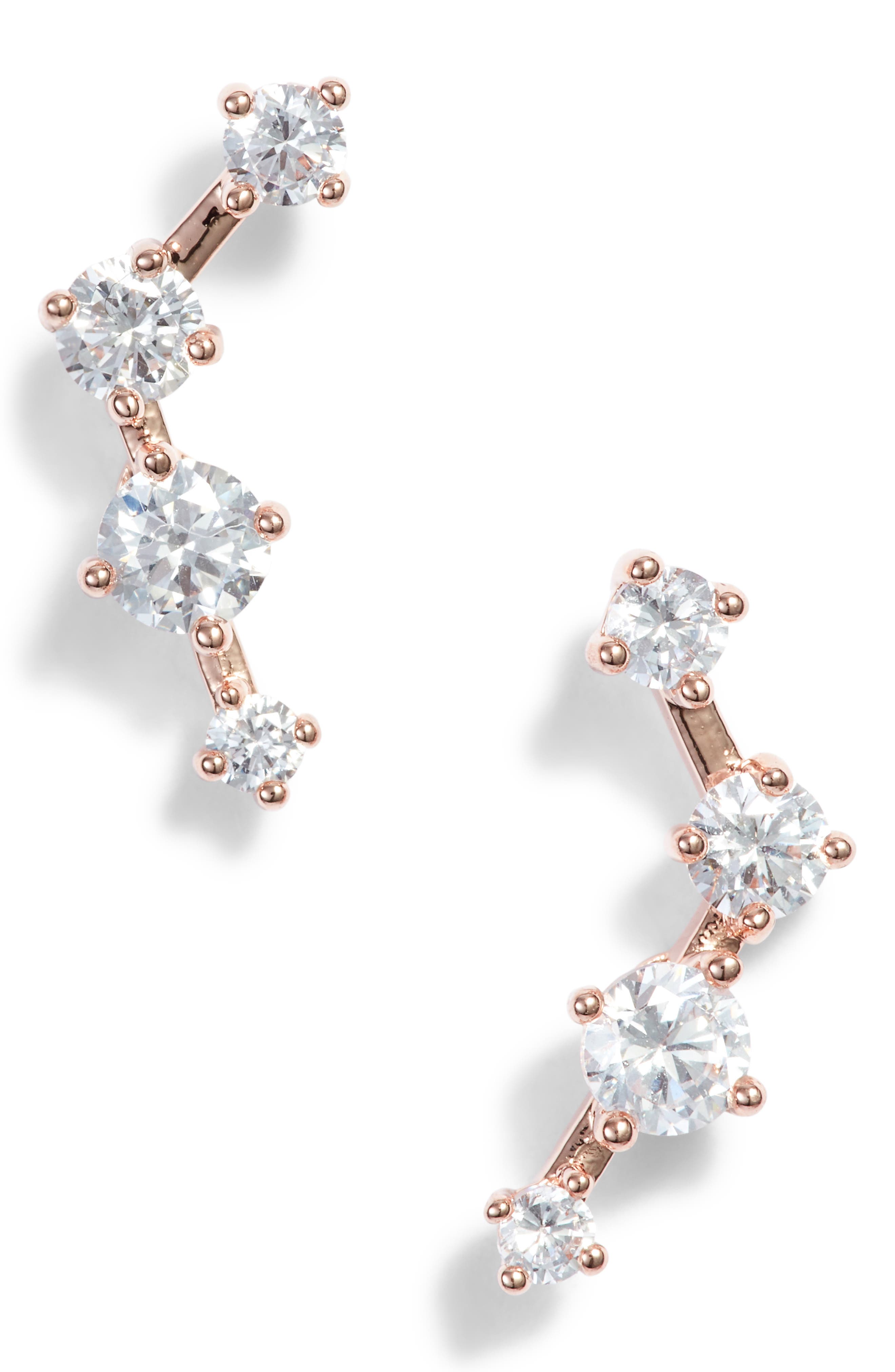 Nordstrom Cubic Zirconia Ear Crawlers (Women) | Nordstromrack
