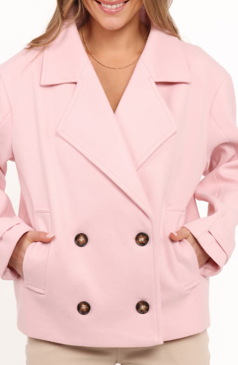 Petal & Pup Lindy Cropped Coat, Alternate, color, Baby Pink