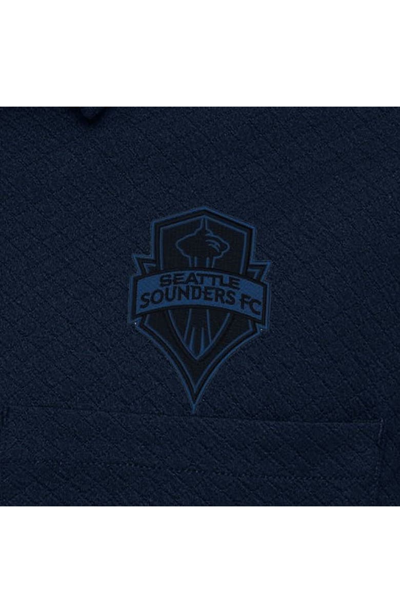 ANTIGUA Men's Antigua Navy Seattle Sounders FC Streamer Diamond Button-Up Shacket, Alternate, color, Navy