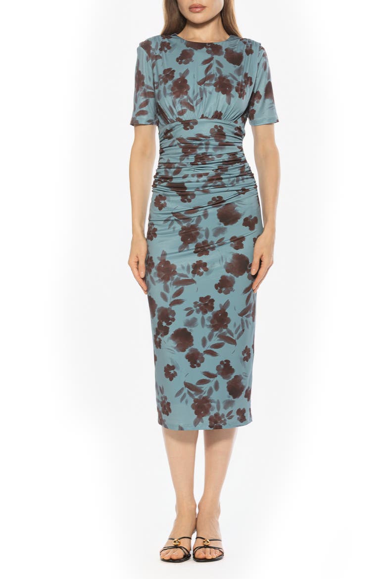 Keaton Sheath Dress, Main, color, BLUE FLORAL