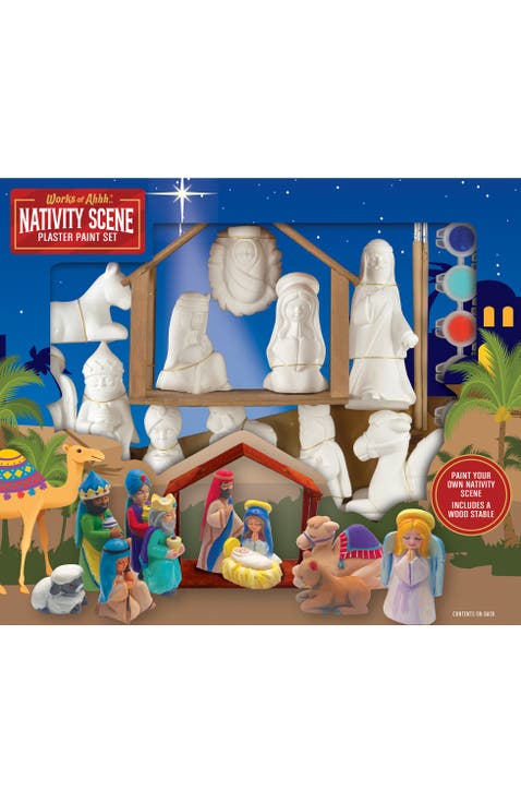 Nativity Scene Plaster Paint Set