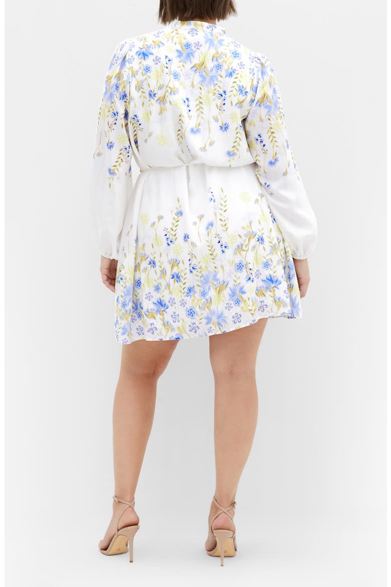 Lilliana Floral Long Sleeve Shirtdress, Alternate, color, MEADOW IVORY
