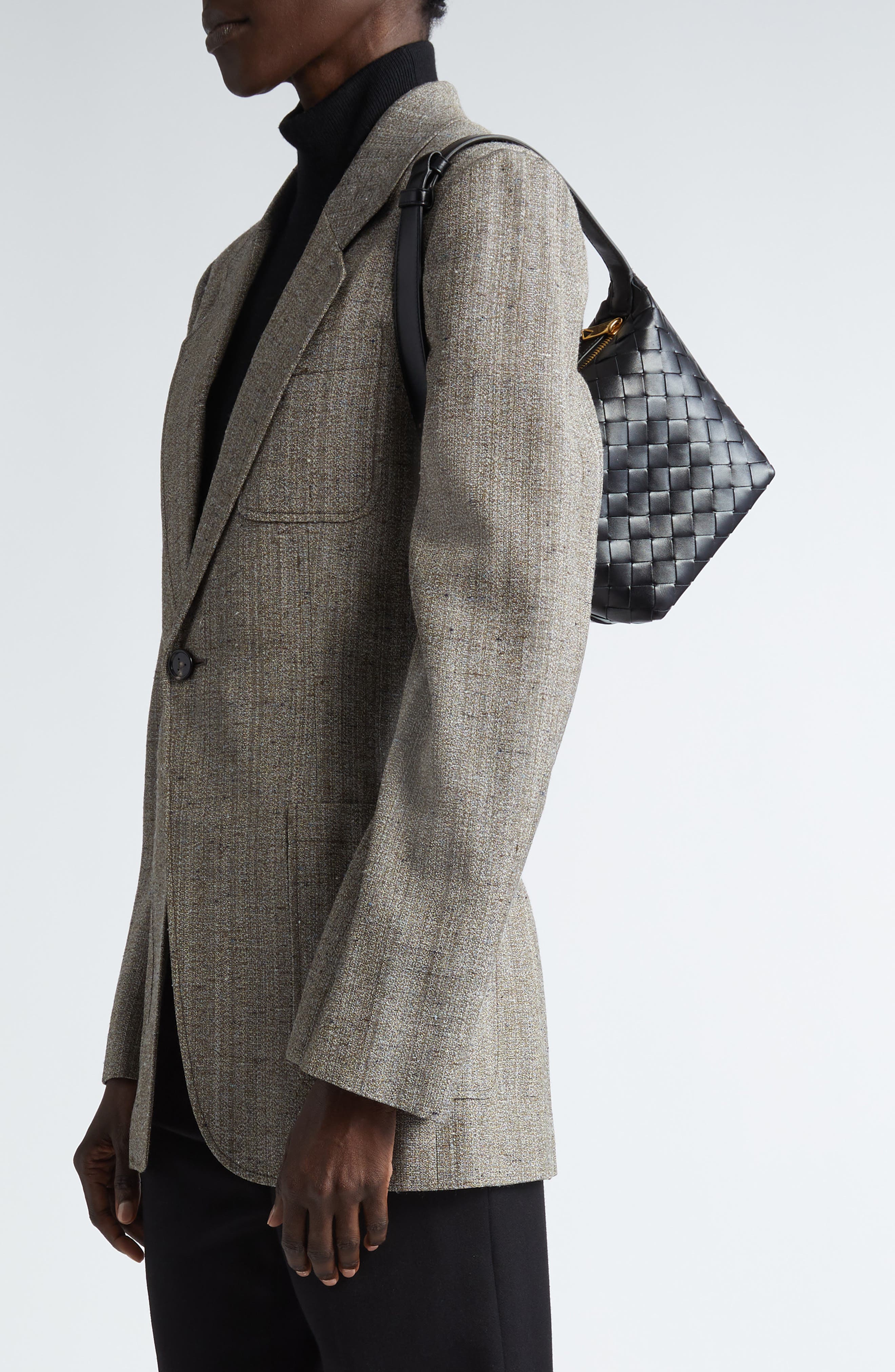 Bottega Veneta Candy Wallace Intrecciato Handheld Pouch, Alternate, color, 