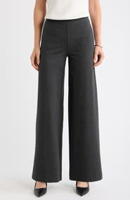 Caslon® Ponte High Waist Wide Leg Pants