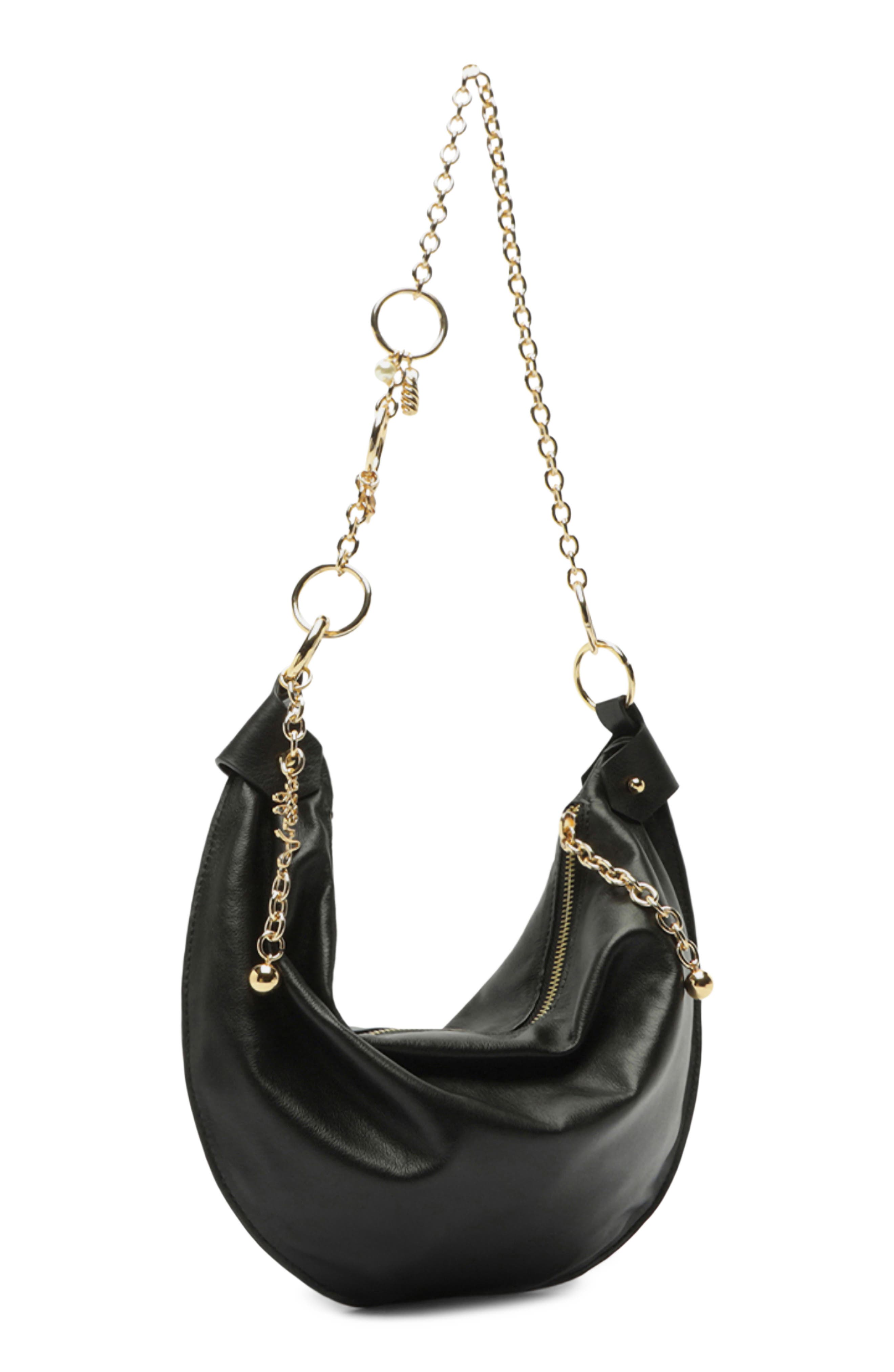 Arezzo Medium Paisley Leather Crossbody Bag, Alternate, color, Black