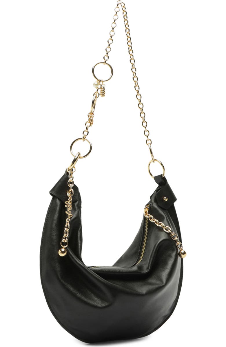 Arezzo Medium Paisley Leather Crossbody Bag, Alternate, color, Black