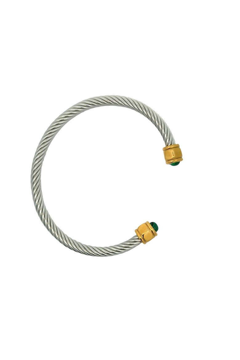 Open Cable Cuff Bracelet, Alternate, color, Silver