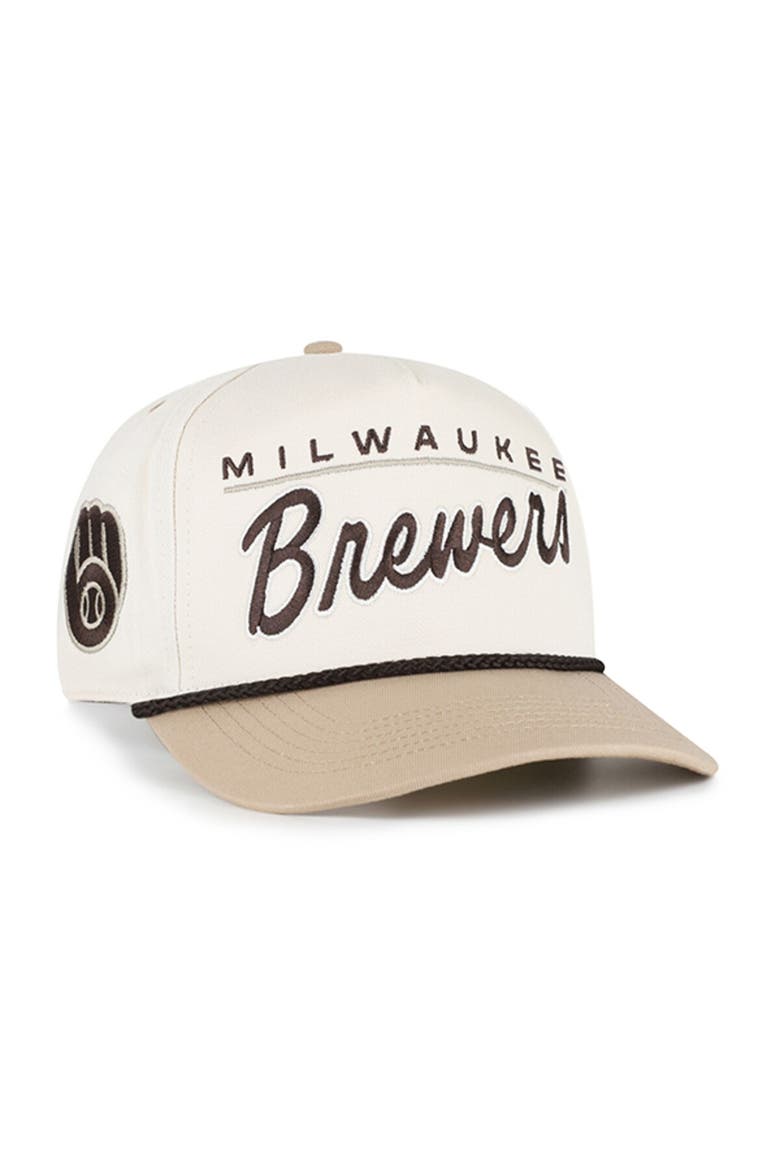 Men's '47  Natural/Tan Milwaukee Brewers Neutral Terrain Hitch Rope Adjustable Hat, Main, color, Natural