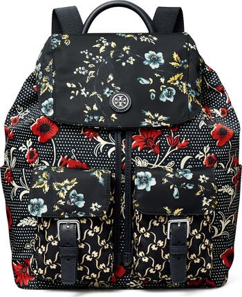 Tory Burch Virginia Mixed Print Recycled Nylon Backpack Nordstrom