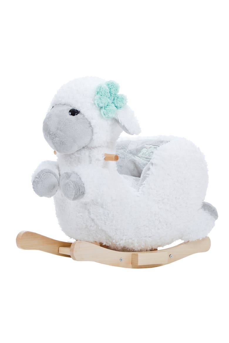 Little Rockers Sheep Wooden Plush Ride, Main, color, Multicolored