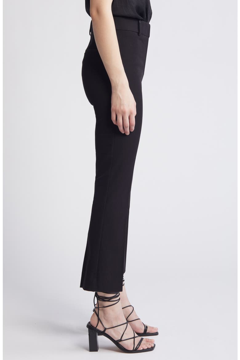 Le Crop Mini Bootcut Trousers, Alternate, color, NOIR