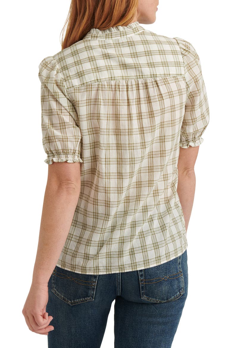 Frill Popover Top, Alternate, color, NATURAL MULTI