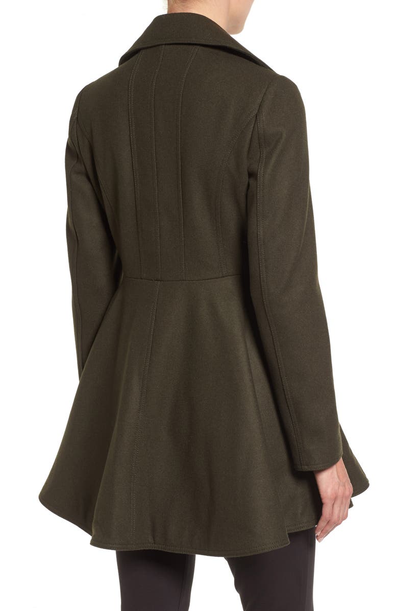 Laundry by Shelli Segal Laundry by Shelli Segal Double Breasted Fit & Flare Coat, Alternate, color,