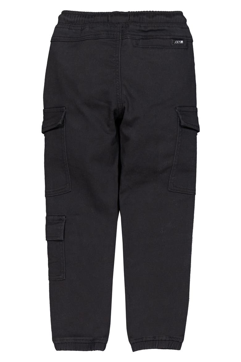 Kids' Twill Cargo Joggers, Alternate, color, BLACK