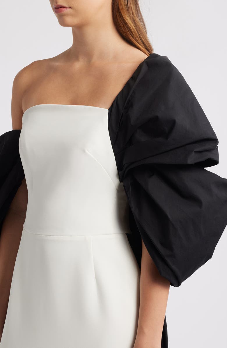 Marchesa Notte Cape Back Column Gown, Alternate, color,