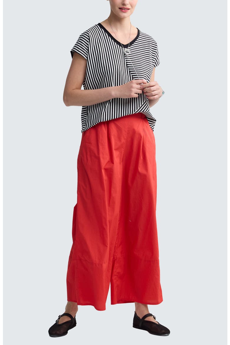 Vanya Striped V-Neck Top, Alternate, color, Black Strip
