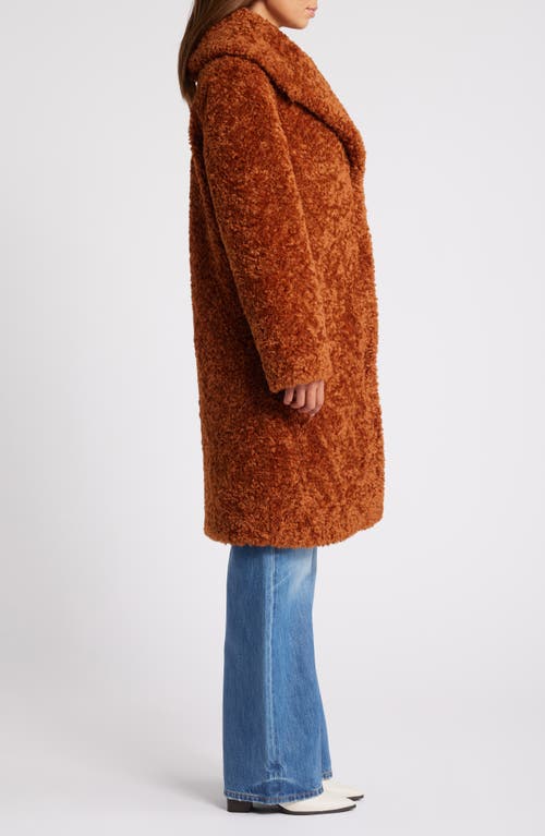 SAM EDELMAN SAM EDELMAN SHAWL COLLAR FAUX SHEARLING COAT 