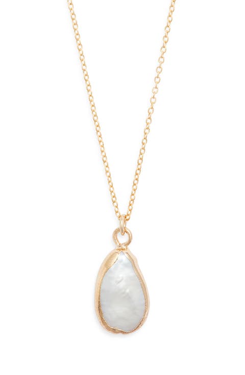 Carrie Baroque Pearl Pendant Necklace