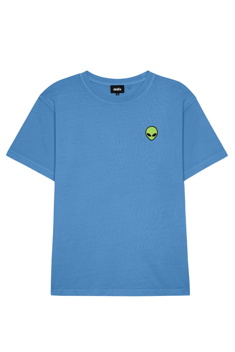 Mens Alien Midweight Garment Dye Tee, Main, color, Blue