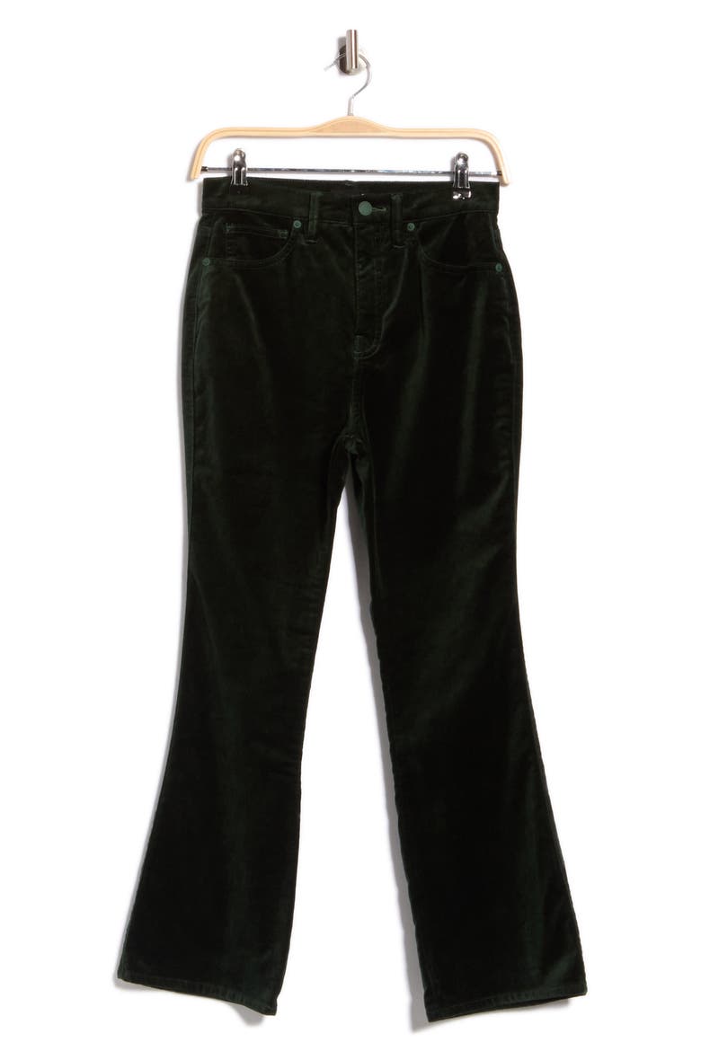 Velvet Good High Rise Kick Flare Jeans, Alternate, color, PINE GREEN003
