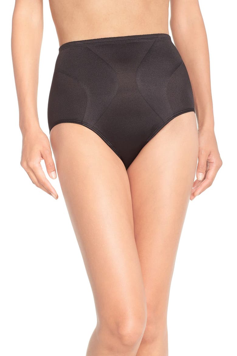 'Wonderful Edge®' Shaping Briefs, Main, color, BLACK