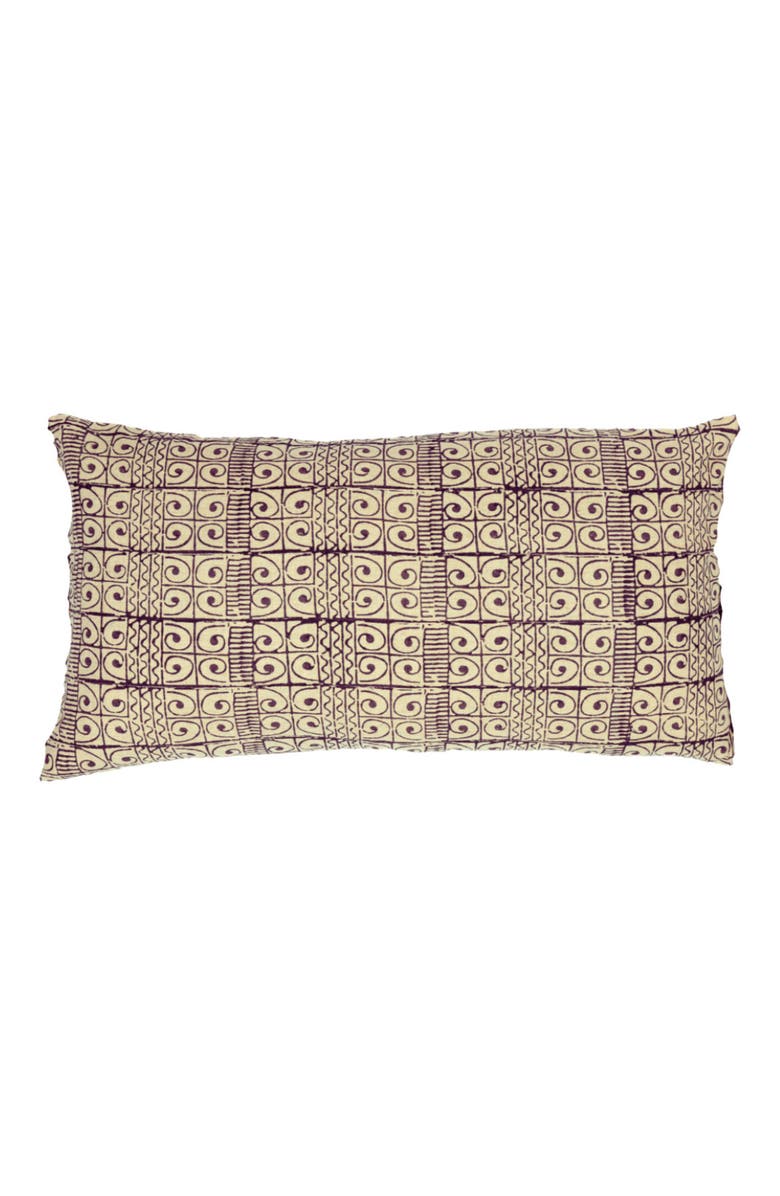 Alamwar Masai Lumbar Pillow Cover, Main, color, Charcoal