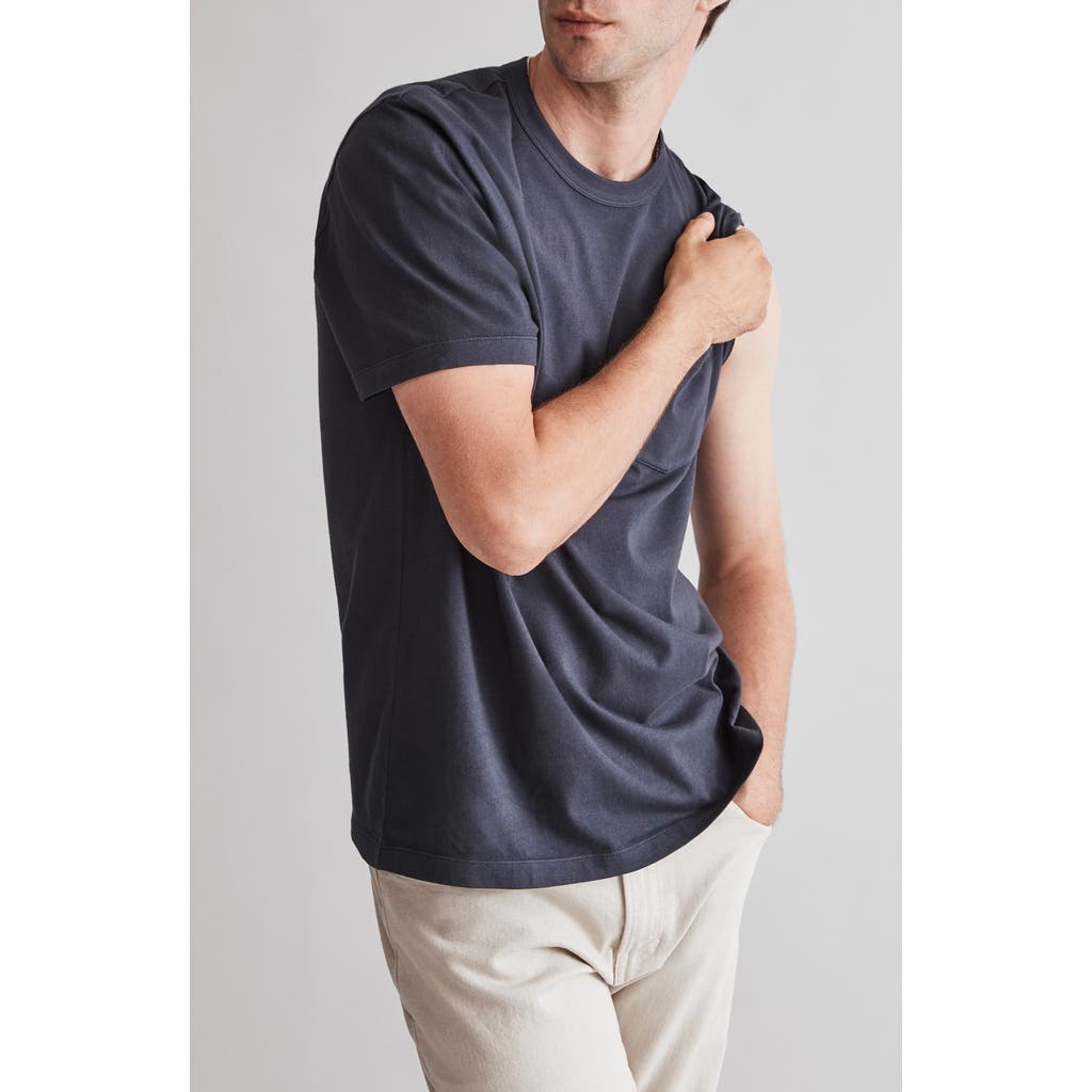 Madewell Garment-dyed Allday Crewneck Pocket Tee In Blue