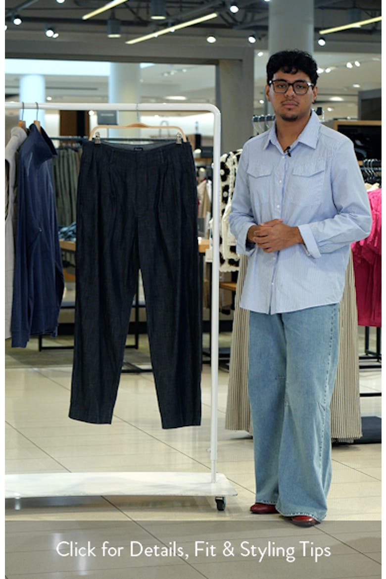 Double Pleated Denim Pants video