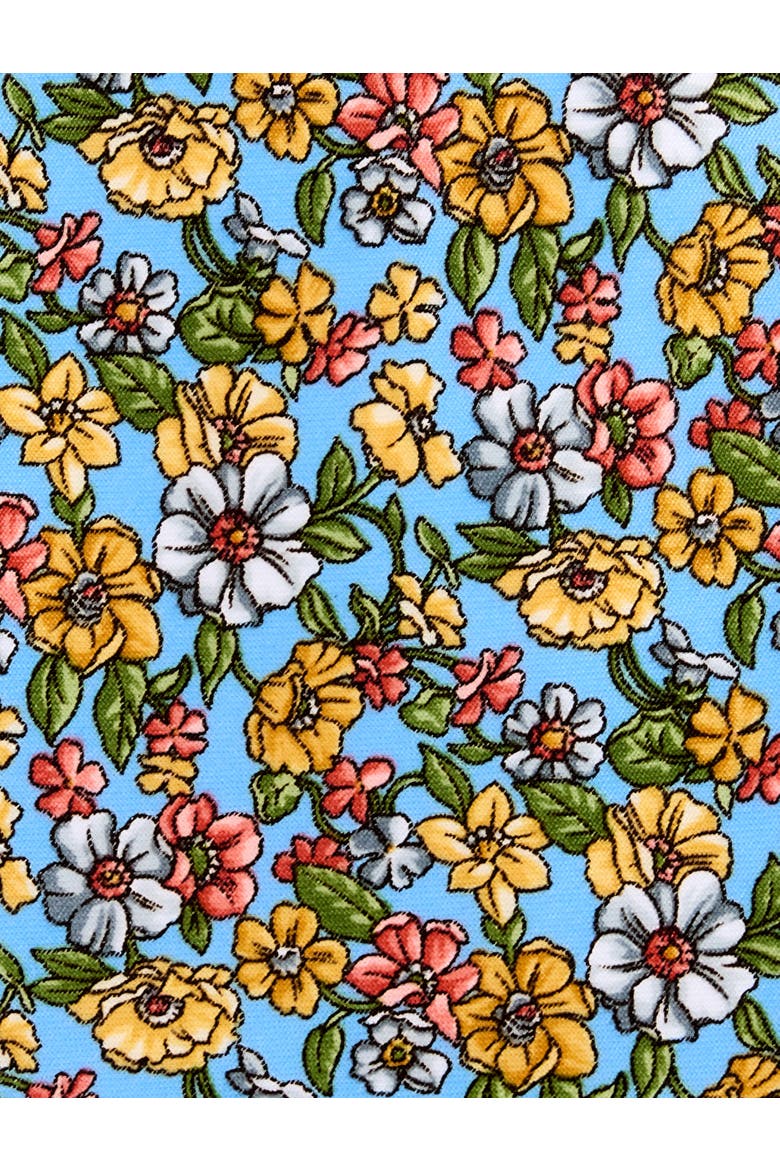 Big & Tall Printed Floral Tie, Alternate, color, BLUE