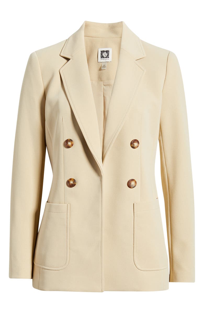 Anne Klein Double Breasted Blazer, Alternate, color, Safari