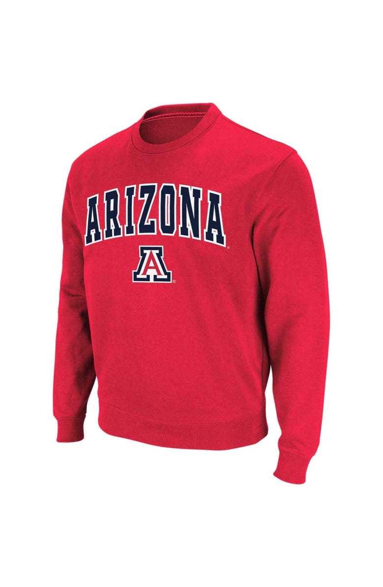 COLOSSEUM Men's Colosseum Red Arizona Wildcats Arch & Logo Crew Neck Sweatshirt, Main, color, Red