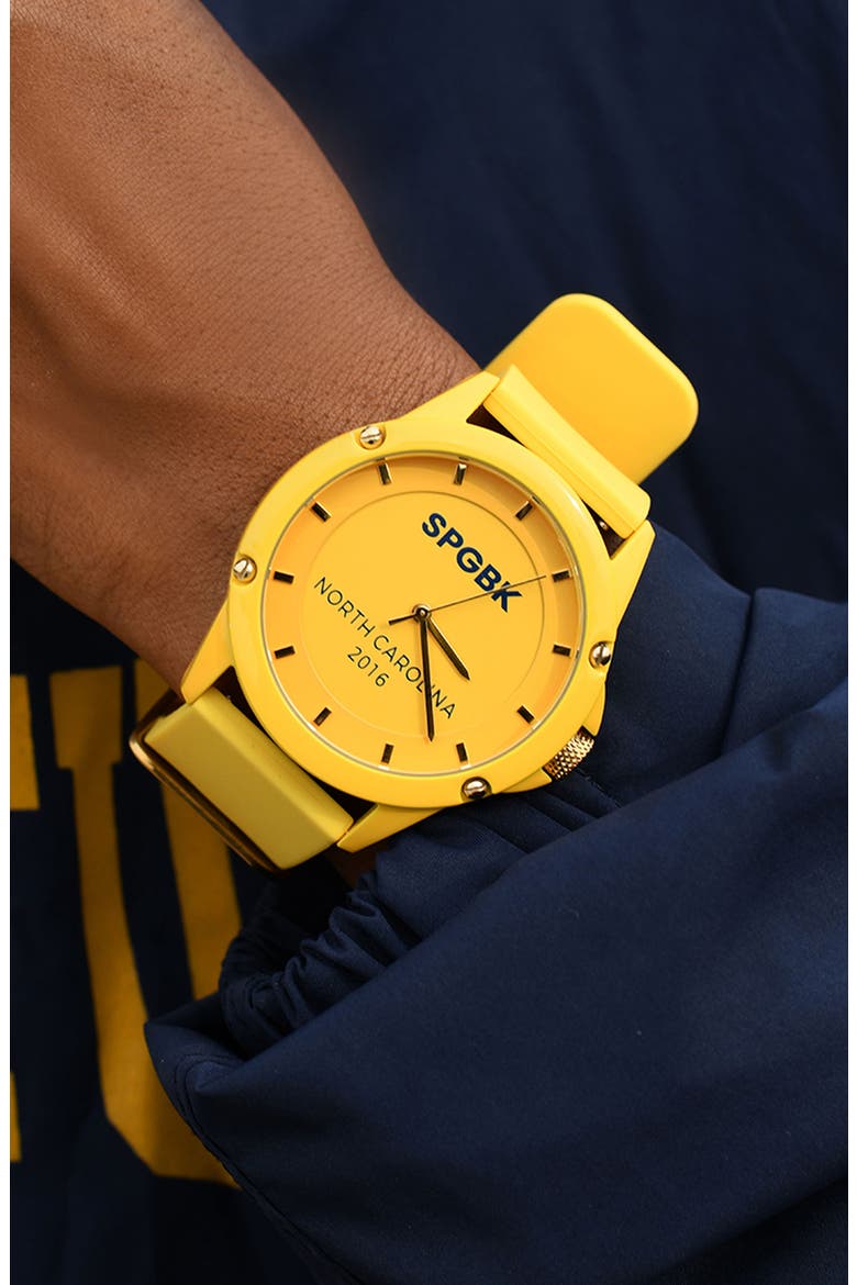 Greatest Silicone Strap Watch, 42mm case, Alternate, color, YELLOW/GOLD