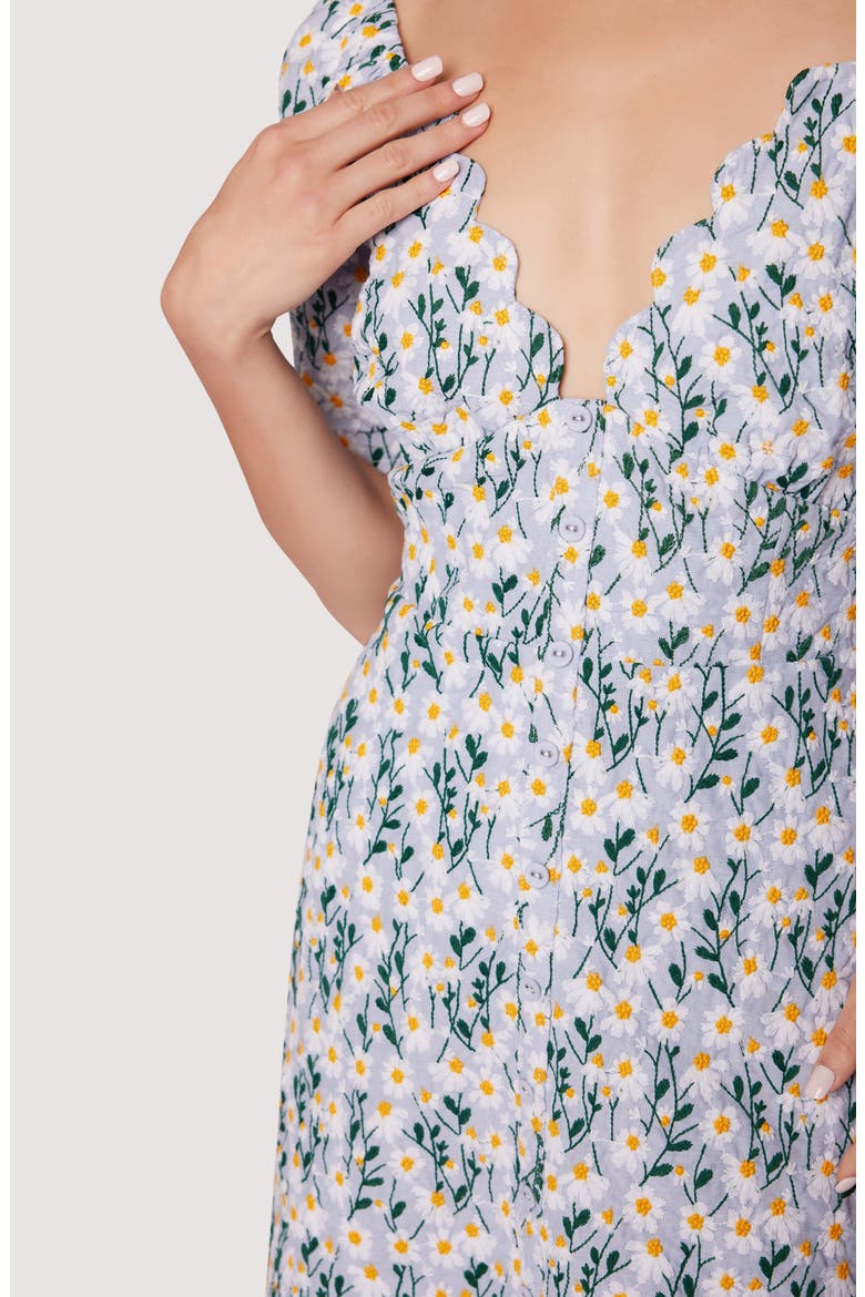 Breath of Youth Floral Embroidery Cotton & Linen Minidress, Alternate, color, LIGHT BLUE