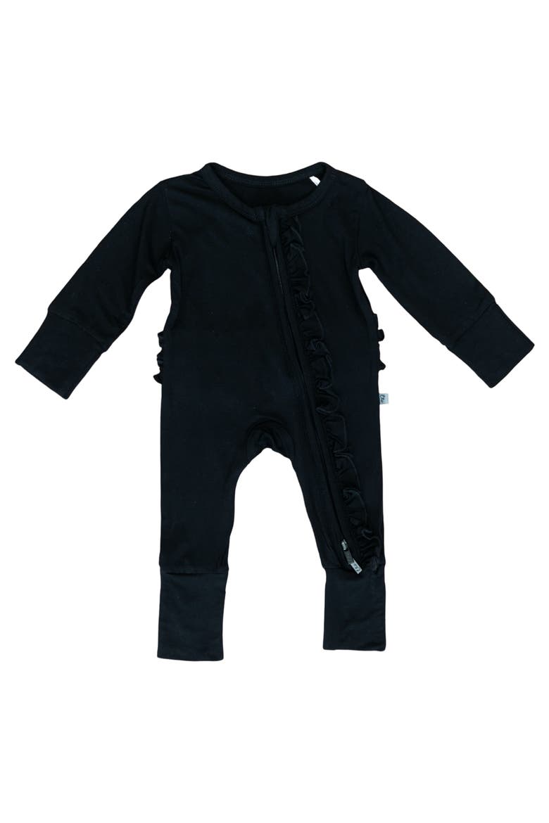 Allie Ruffle Convertible Footie, Main, color, Black
