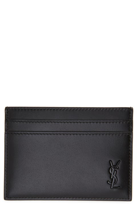 Tiny Monogram Leather Card Case